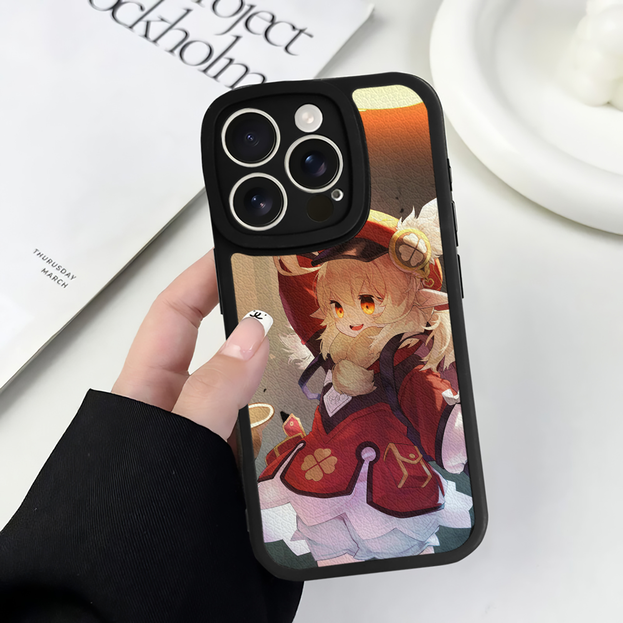 げんし神 genshin 【iPhone 16シリーズ対応】シリコンスマホケース（レザー調） 材質：シリコン